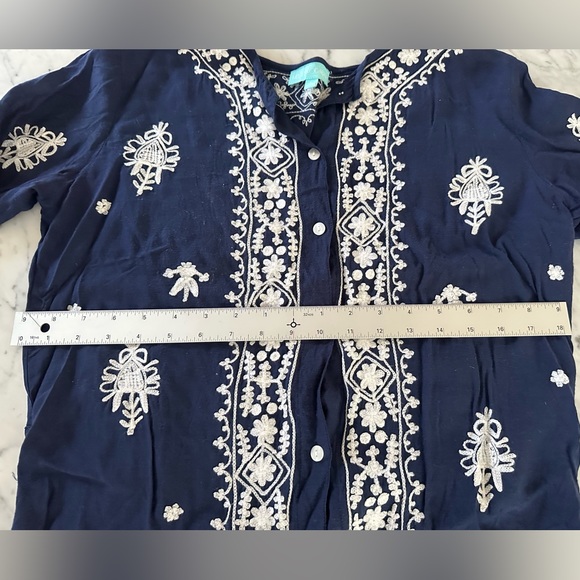 Navy Boho Melissa Obadiah Coverup - Picture 4 of 8